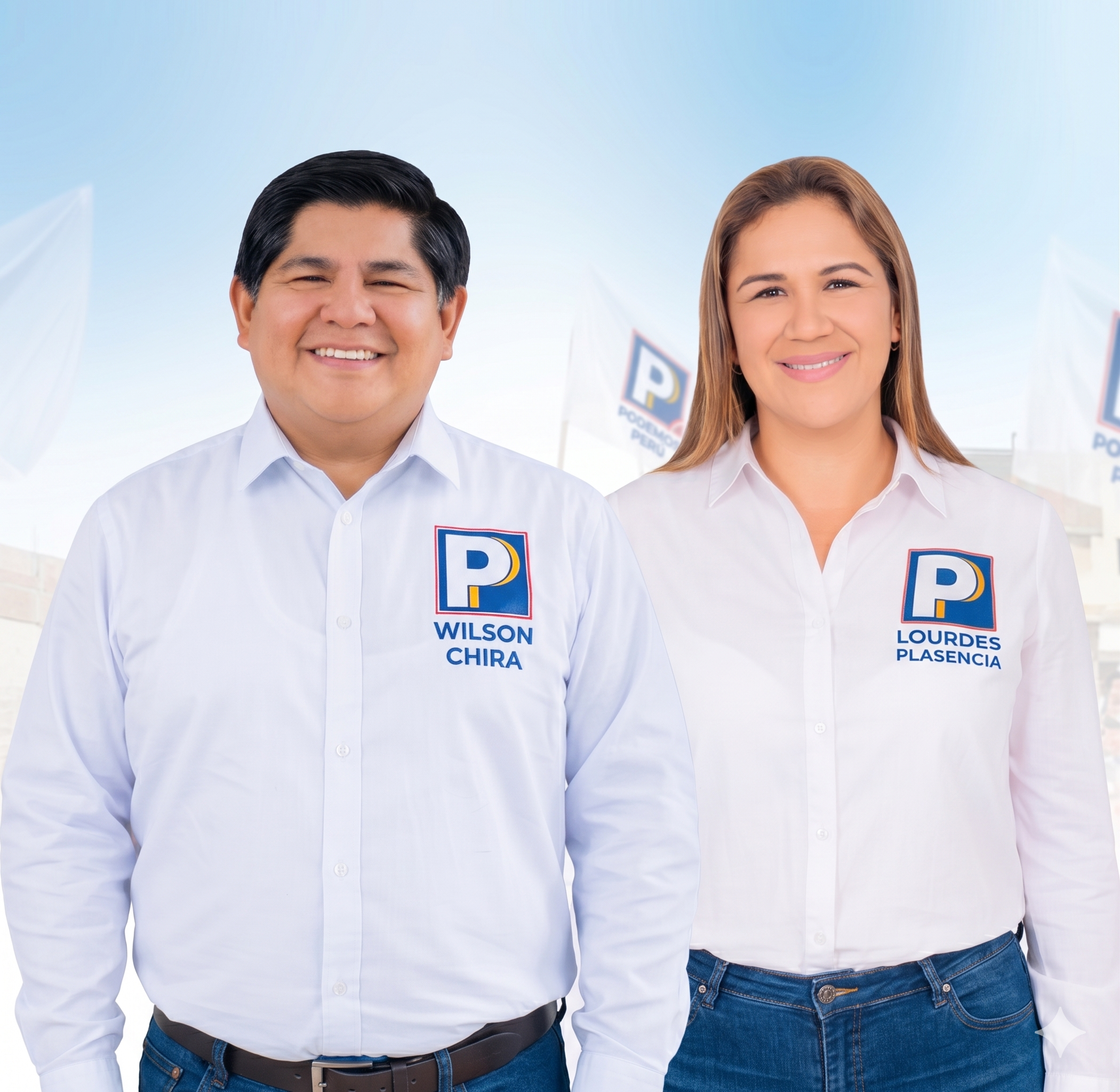 Wilson Chira y Lourdes Plasencia, candidatos de Podemos Per&uacute;
